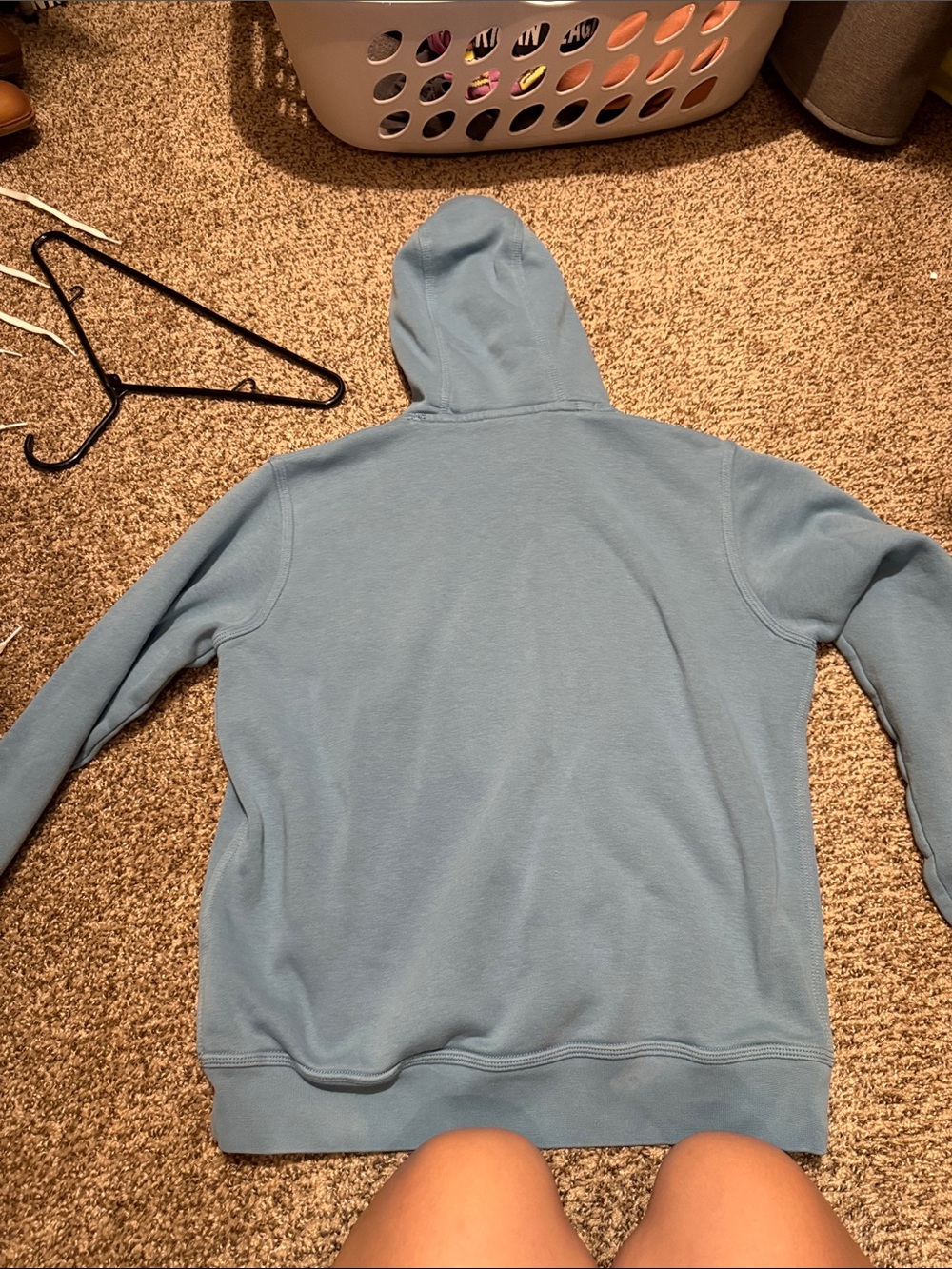 Nike Blue Hoodie with White Swoosh - Picture 3 of 3